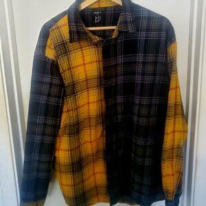 Forever 21 Multicolored Flannel Long Sleeve Shirt Men's Size M